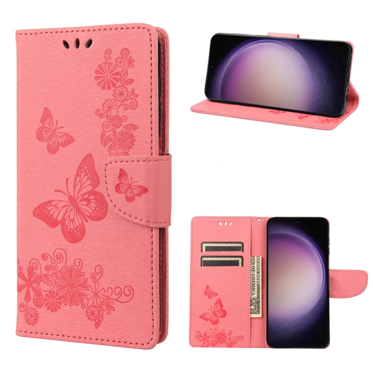 Butterfly Embossed Horizontal Flip Leather Phone Case