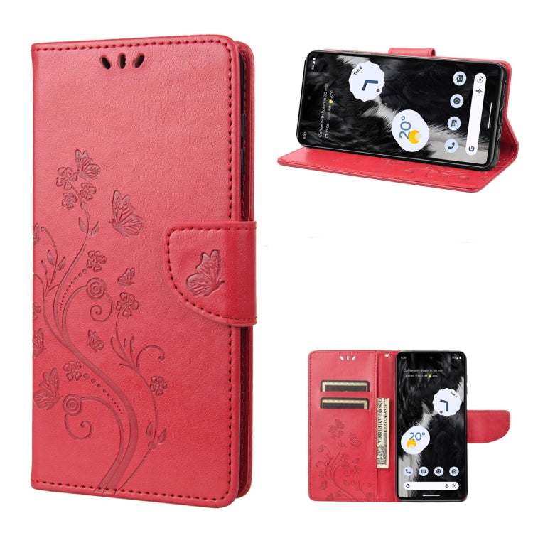 Butterfly Flower Pattern Flip Leather Phone Case