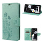 Butterfly Flower Pattern Flip Leather Phone Case