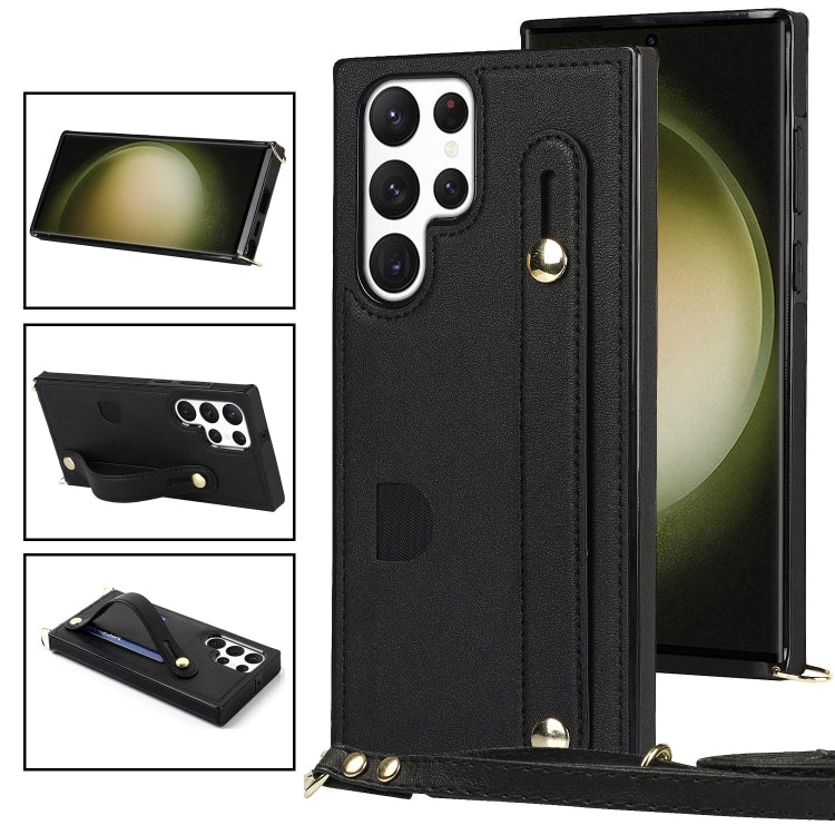 Cross-body Wristband Holder Square Phone Case