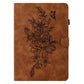 Peony Butterfly Embossed Leather Smart Tablet Case