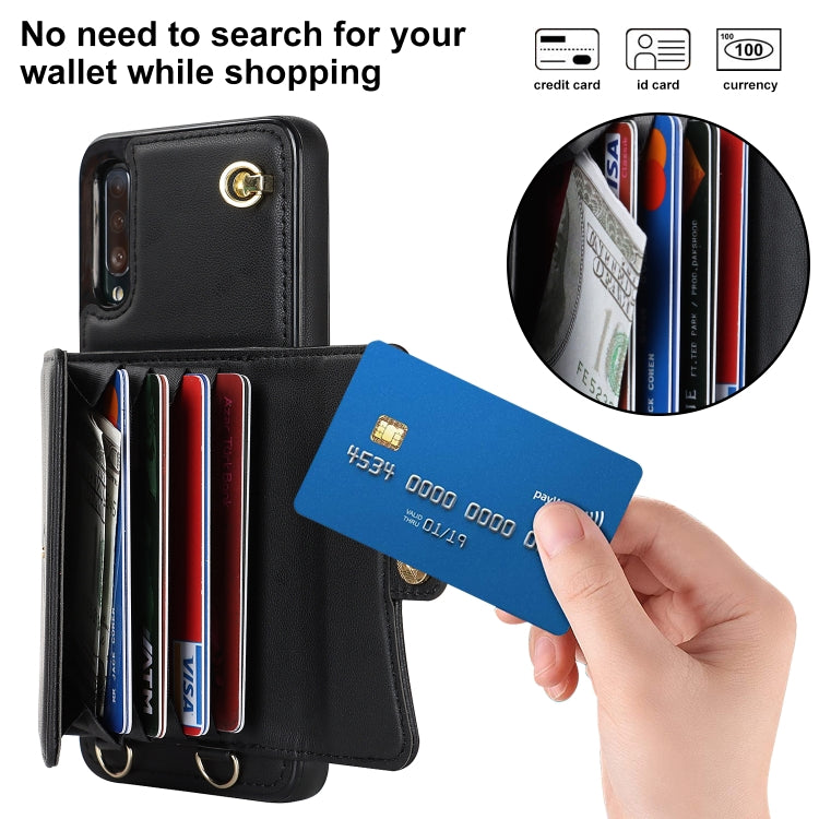 RFID Card Slot Leather Phone Case with Long Lanyard