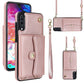 RFID Card Slot Leather Phone Case with Long Lanyard