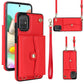 RFID Card Slot Leather Phone Case with Long Lanyard