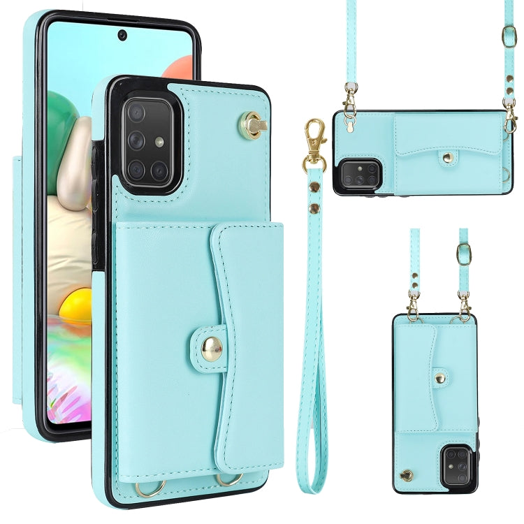 RFID Card Slot Leather Phone Case with Long Lanyard