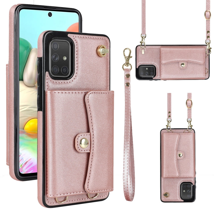 RFID Card Slot Leather Phone Case with Long Lanyard