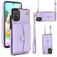 RFID Card Slot Leather Phone Case with Long Lanyard