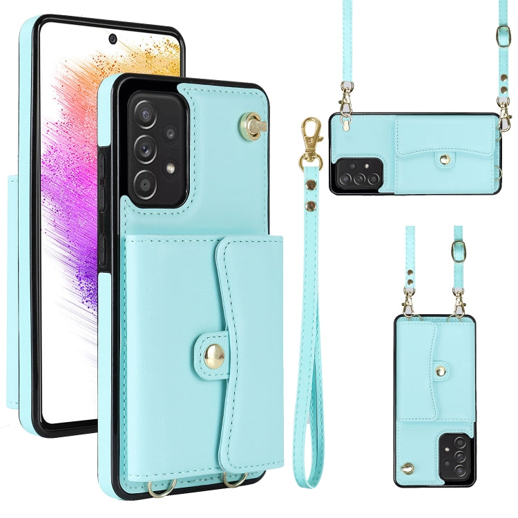 RFID Card Slot Leather Phone Case with Long Lanyard