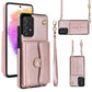 RFID Card Slot Leather Phone Case with Long Lanyard