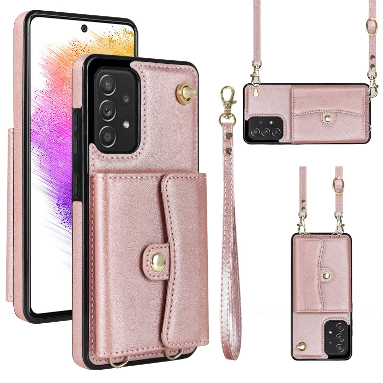 RFID Card Slot Leather Phone Case with Long Lanyard