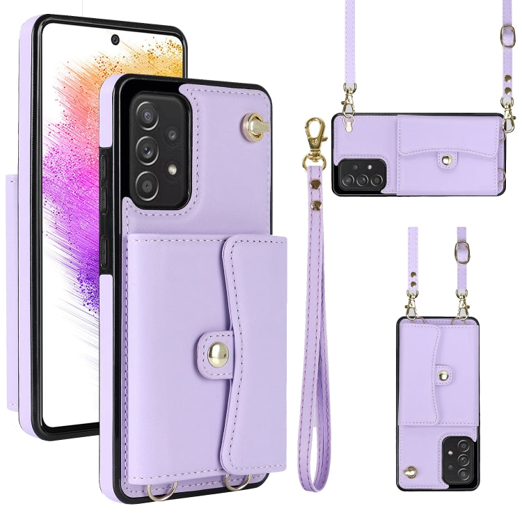 RFID Card Slot Leather Phone Case with Long Lanyard