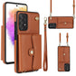 RFID Card Slot Leather Phone Case with Long Lanyard