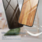 For Samsung Galaxy A04 Wood Grain Glass Phone Case, For Samsung Galaxy A04