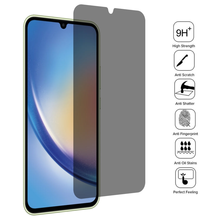 For Samsung Galaxy A34 5G 25pcs Flat Surface Privacy Tempered Glass Film, For Samsung Galaxy A34 5G(25pcs)