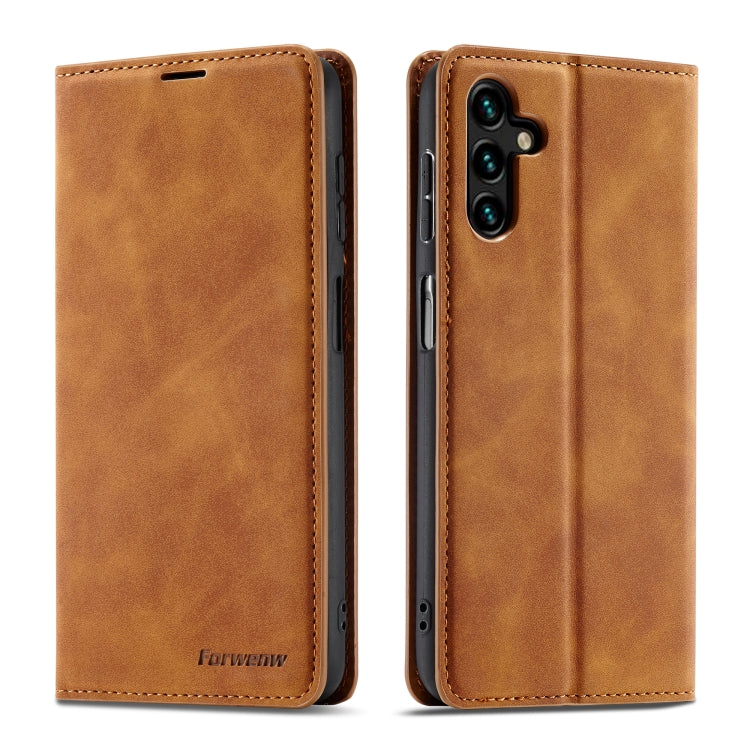 Forwenw Dream Series Oil Edge Strong Magnetism Leather Phone Case