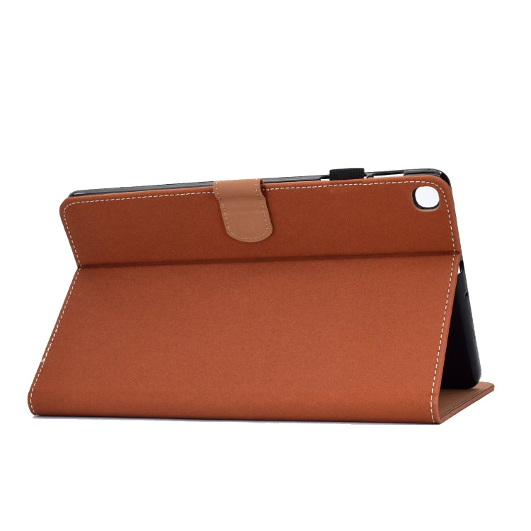 Solid Color Tablet PC Universal Magnetic Horizontal Flip Leather Case with Card Slots & Holder, For Galaxy Tab S5e T720