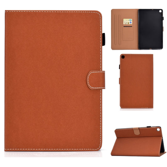 Solid Color Tablet PC Universal Magnetic Horizontal Flip Leather Case with Card Slots & Holder, For Galaxy Tab S5e T720