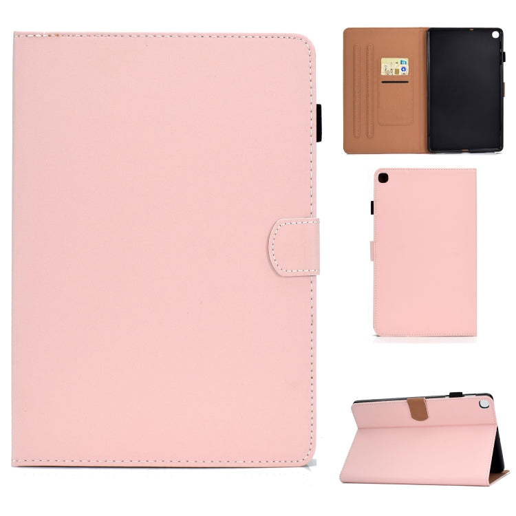 Solid Color Tablet PC Universal Magnetic Horizontal Flip Leather Case with Card Slots & Holder, For Galaxy Tab S5e T720