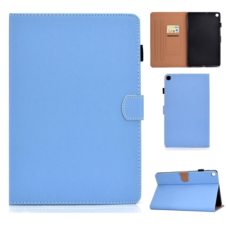 Solid Color Tablet PC Universal Magnetic Horizontal Flip Leather Case with Card Slots & Holder, For Galaxy Tab S5e T720