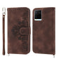 Skin-feel Flowers Embossed Wallet Leather Phone Case