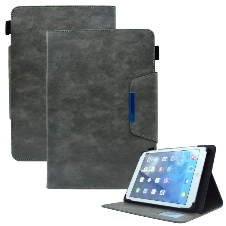 Suede Cross Texture Magnetic Clasp Leather Tablet Case