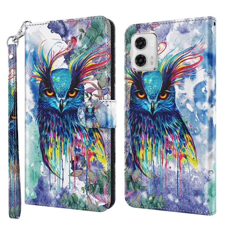 3D Painting Pattern TPU + PU Leather Phone Case