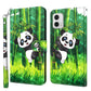 3D Painting Pattern TPU + PU Leather Phone Case