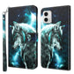 3D Painting Pattern TPU + PU Leather Phone Case