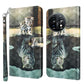 3D Painting Pattern TPU + PU Leather Phone Case