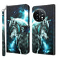 3D Painting Pattern TPU + PU Leather Phone Case