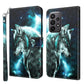 3D Painting Pattern TPU + PU Leather Phone Case