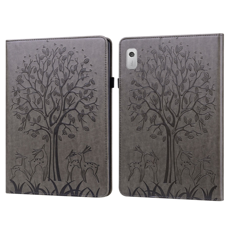 Tree & Deer Pattern Embossed Leather Tablet Case
