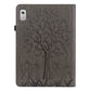 Tree & Deer Pattern Embossed Leather Tablet Case