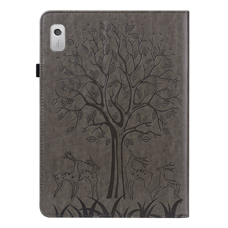 Tree & Deer Pattern Embossed Leather Tablet Case