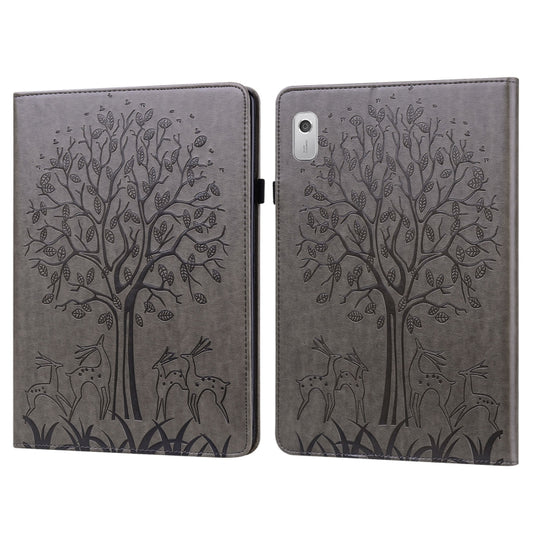Tree & Deer Pattern Embossed Leather Tablet Case