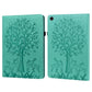 Tree & Deer Pattern Embossed Leather Tablet Case