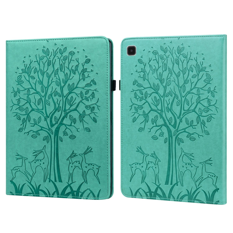 Tree & Deer Pattern Embossed Leather Tablet Case