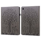 Tree & Deer Pattern Embossed Leather Tablet Case