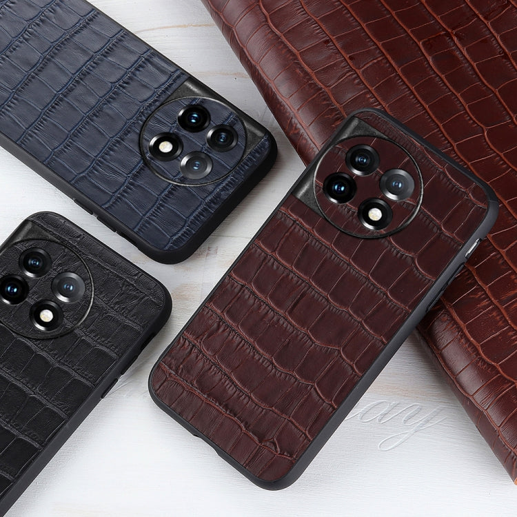 Accurate Hole Crocodile Texture Genuine Leather Phone Case
