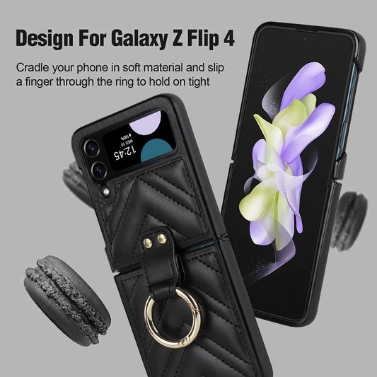V-shaped Folding Protective Phone Case with Folding Ring