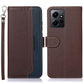 KHAZNEH Litchi Texture Leather RFID Phone Case