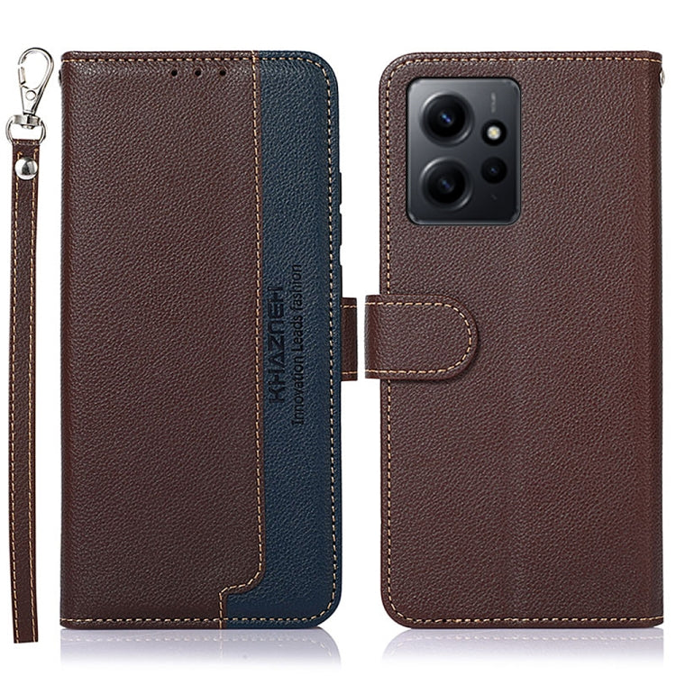 KHAZNEH Litchi Texture Leather RFID Phone Case