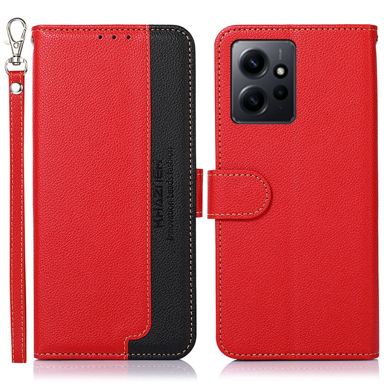 KHAZNEH Litchi Texture Leather RFID Phone Case