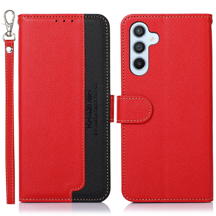 KHAZNEH Litchi Texture Leather RFID Phone Case