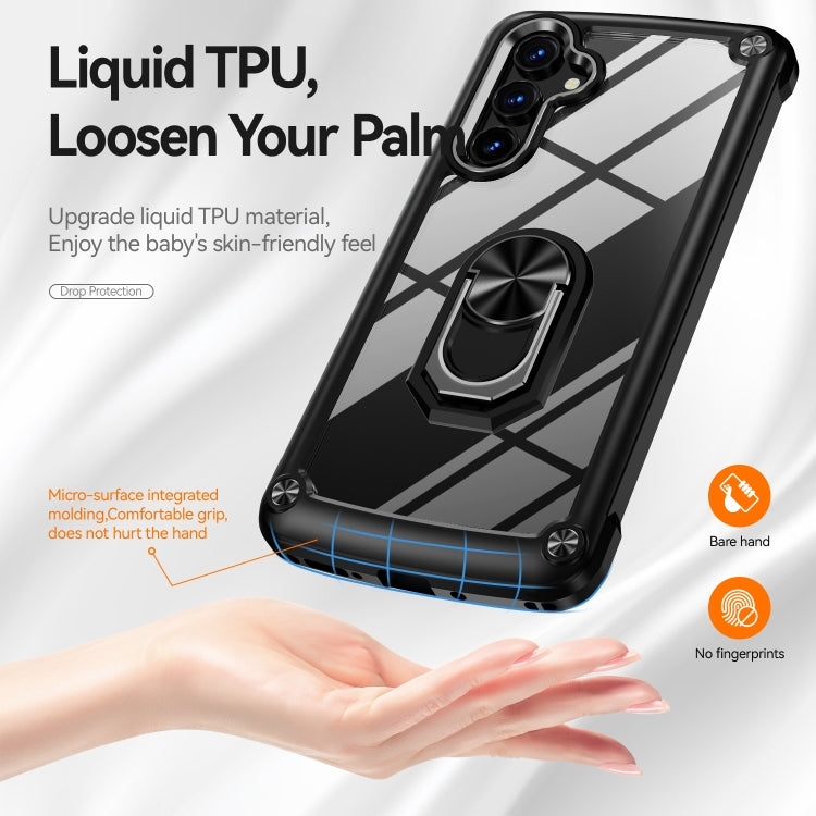 TPU + PC Lens Protection Phone Case with Ring Holder