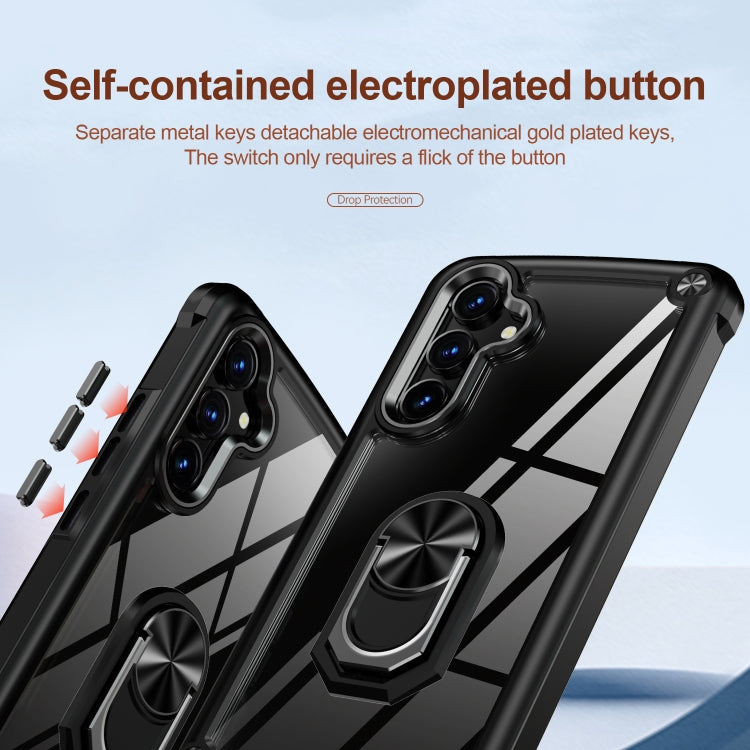 TPU + PC Lens Protection Phone Case with Ring Holder