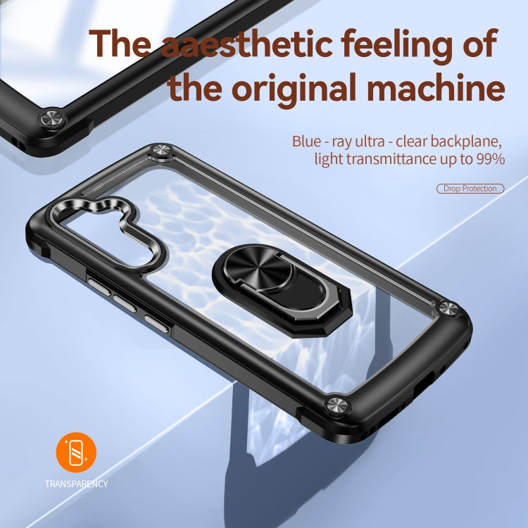 TPU + PC Lens Protection Phone Case with Ring Holder