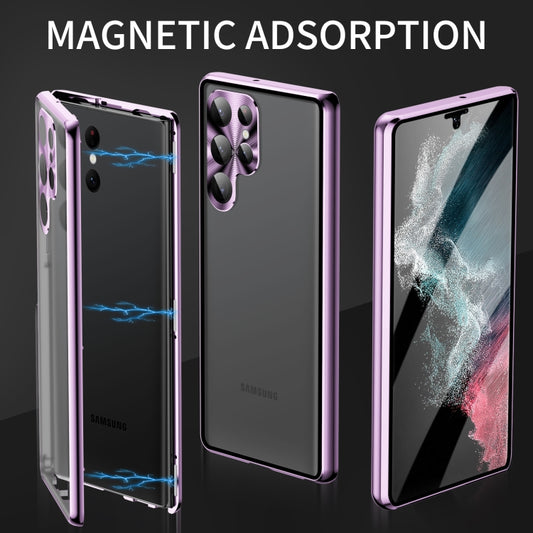 HD Full Cover Magnetic Metal Tempered Glass Phone Case
