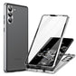 HD Full Cover Magnetic Metal Tempered Glass Phone Case