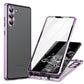HD Full Cover Magnetic Metal Tempered Glass Phone Case